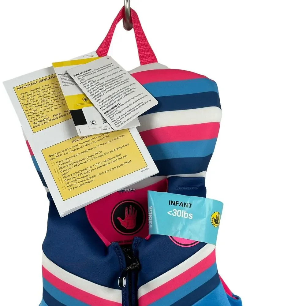 Body Glove Infant Pink Evoprene PFD Life Jacket Vest <30lbs NWT